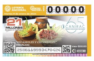Gastronomía hidalguense luce en billete de Lotería Nacional